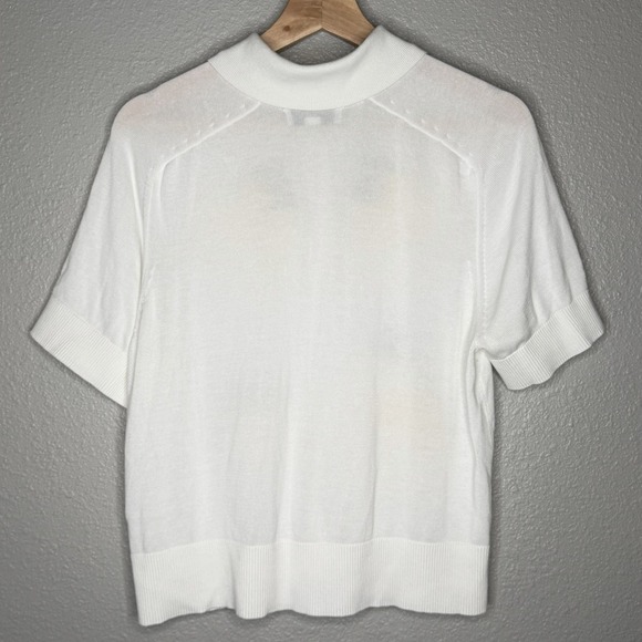 Free Assembly White Knit Button Up Lemon Print Clean Girl Cottagecore Top M - Picture 2 of 7